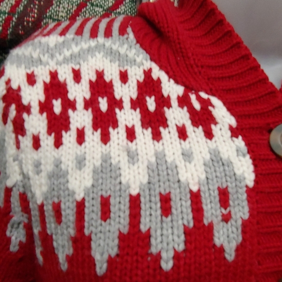 Berry red cardigan with hood and pockets - Picture 4 of 5